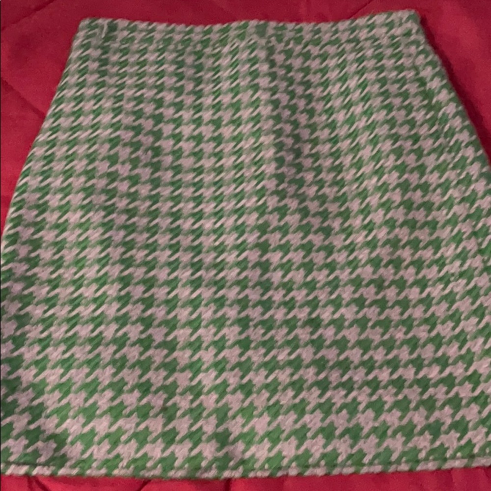 DKNY green and grey herringbone skirt size 8
